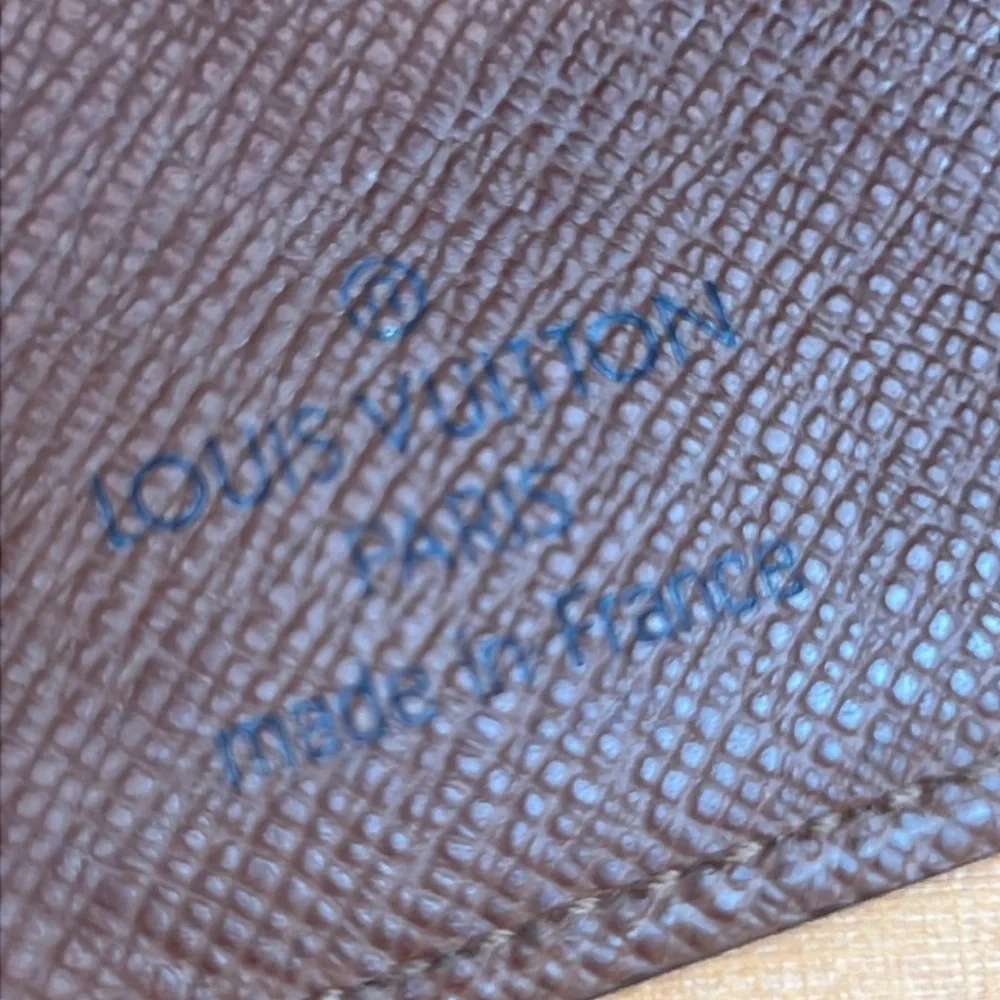 LV Luis Vuitton Brazza Long Wallet Monogram Canvas Men Brown Auth. Vintage